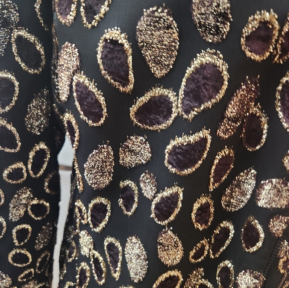 Karen Lawrence by Matthew black and Gold Embroidered evening Jacket. Sz 16 - Picture 5 of 12